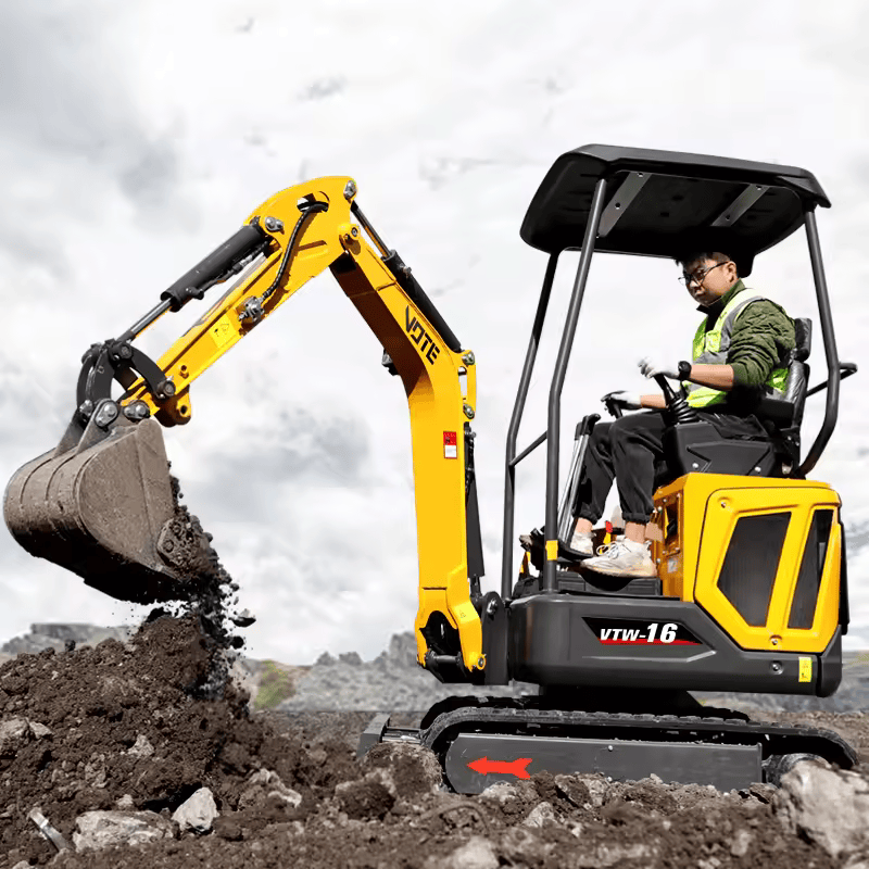 Miniexcavadora de 1 tonelada EURO 5 con motor Kubota