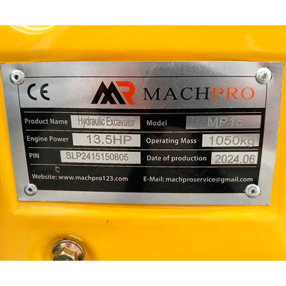 Miniexcavadora Machpro MP15