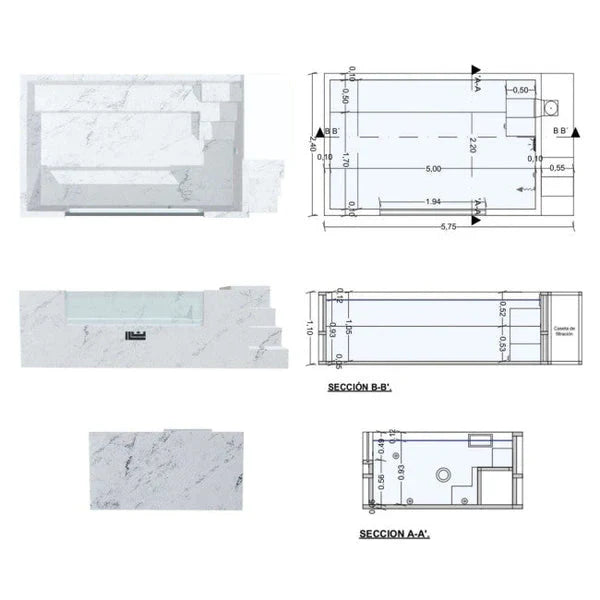 Piscina elevada acero rigido ilu pro 2250
