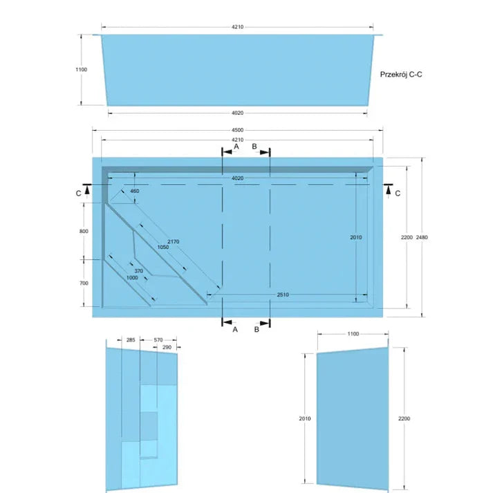 Piscina elevada WPC