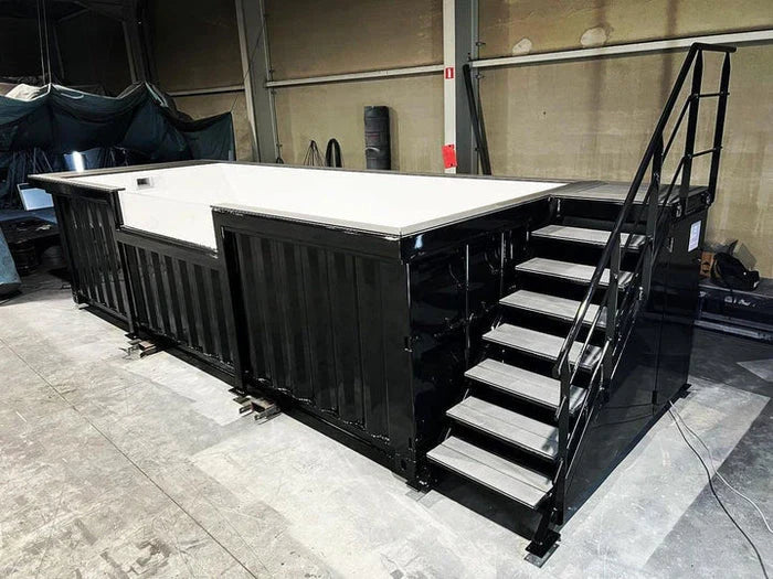 Contenedor piscina de 6m negro