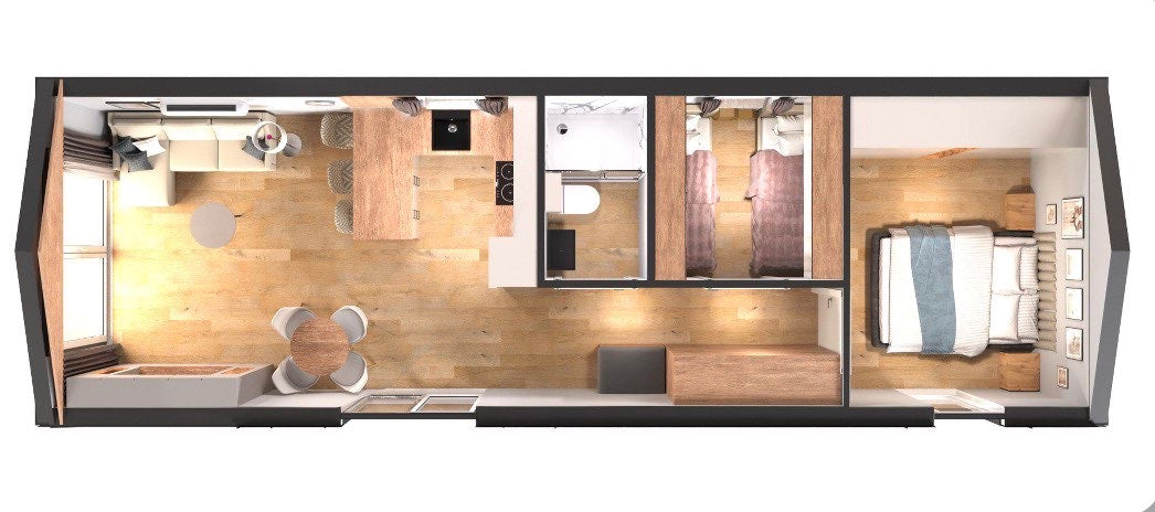 Casa móvil emerald 12,90 x 4,13 mt