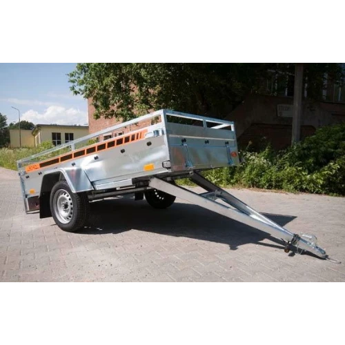 Remolque de carga BOG723 de 1 eje 233 x 132 cm – Chasis reforzado galvanizado en caliente, 500/750 kg