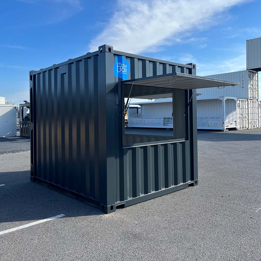 Contenedor Marítimo de 10 Pies HC (High Cube) Adaptado para Oficina
