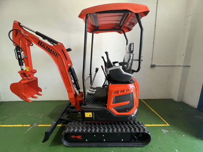 Mini Excavadora Giratoria BAIMSE 1800 kg, Motor Kubota de 3 Cilindros