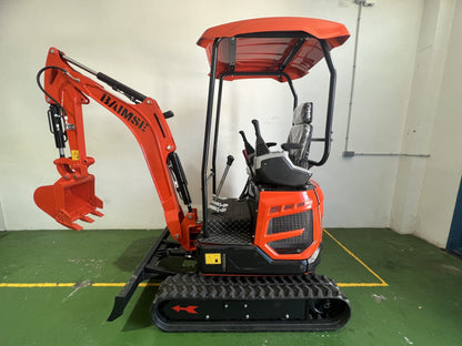 Mini Excavadora Giratoria BAIMSE 1800 kg, Motor Kubota de 3 Cilindros