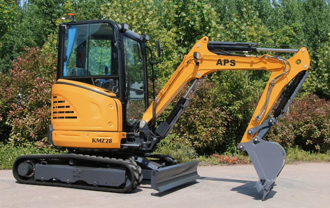 Mini excavadora APS KMZ 28 con brazo de torsión