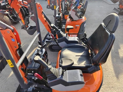 Miniexcavadora compacta 1 ton, motor Kubota 3 cilindros diésel, giro cero