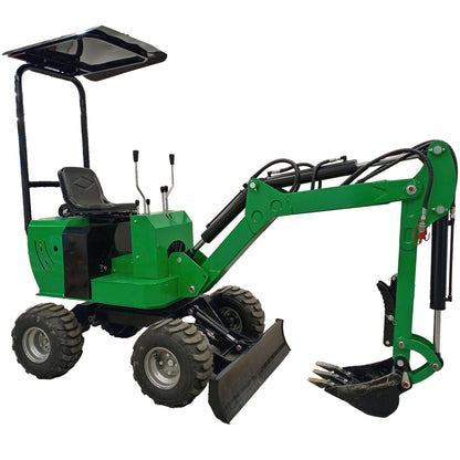 Miniexcavadora sobre ruedas Caivu HFT7