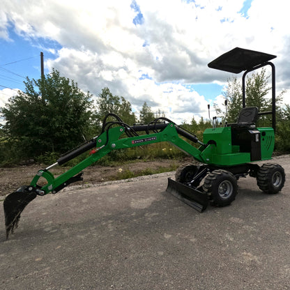 Miniexcavadora sobre ruedas Caivu HFT7