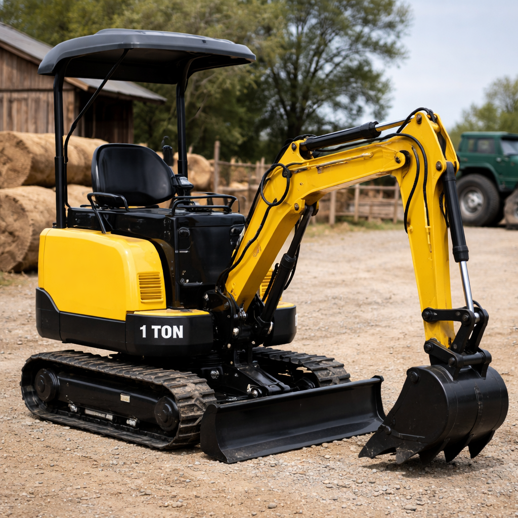 Mini-Excavadora de 1 Tonelada – Maquinaria Agrícola Personalizable