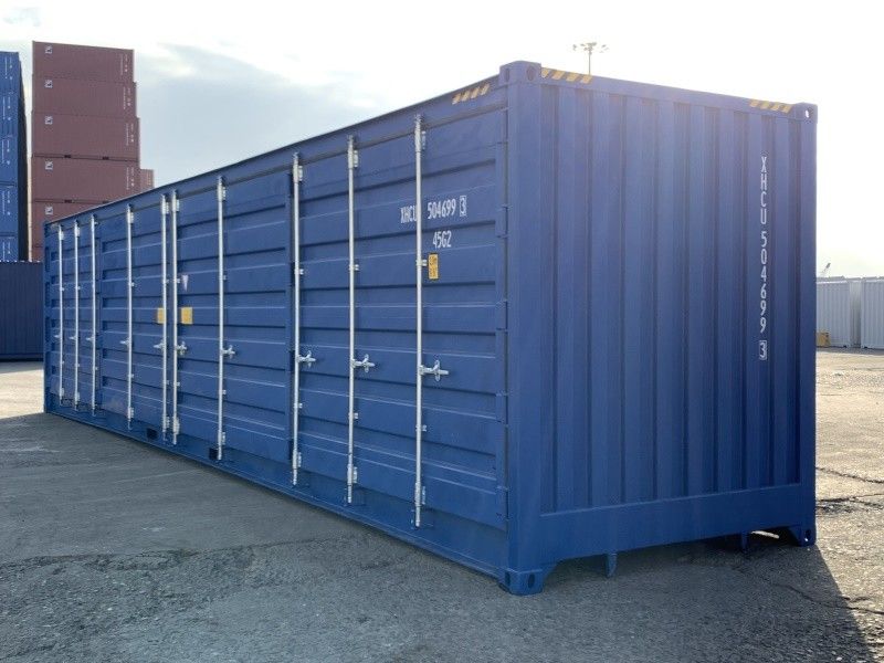 Contenedor marítimo de 40 pies HC con puertas laterales